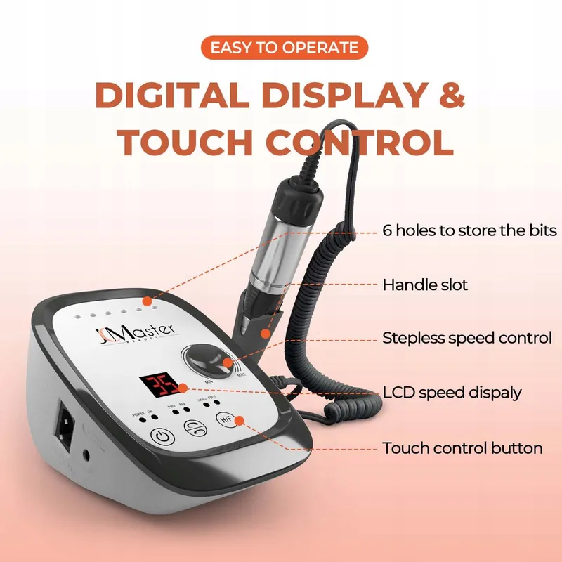 JCMASTER Professionele Nagelfrees 35000rpm Thuisset — foto 2