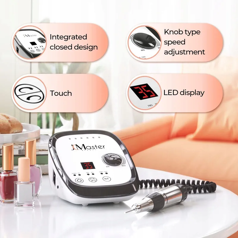 JCMASTER Professionele Nagelfrees 35000rpm Thuisset — foto 3