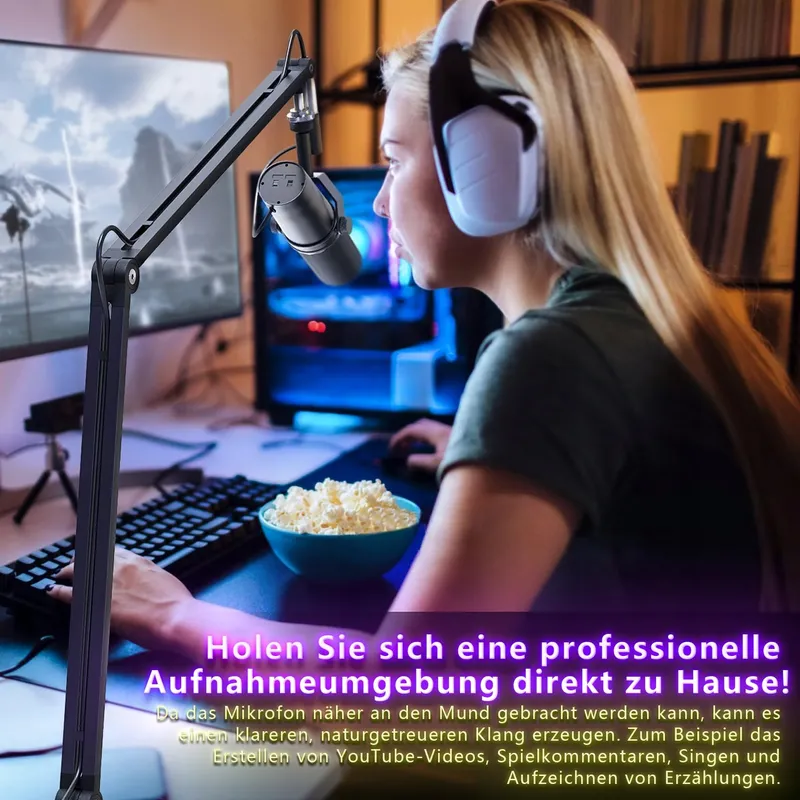 Boom Arm Microfoonstandaard 360° Draaibaar Tafelhouder — foto 3