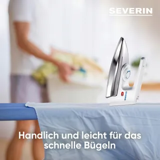 SEVERIN Strijkijzer Aluminium Zoolplaat 600g 1200W Wit — miniatuur 3