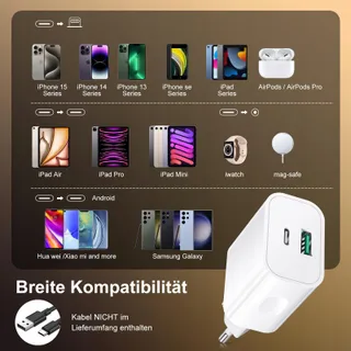 ABETCABE USB-C Oplader 20W 2 Stuks iPhone Galaxy — miniatuur 4