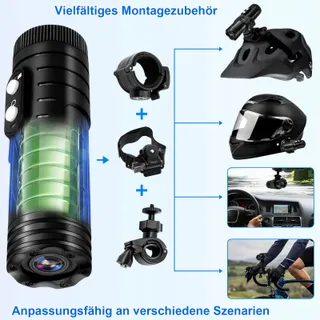 TANGMI Helmcamera WiFi 1080P HD 120° Groothoek 7u Accu — miniatuur 6