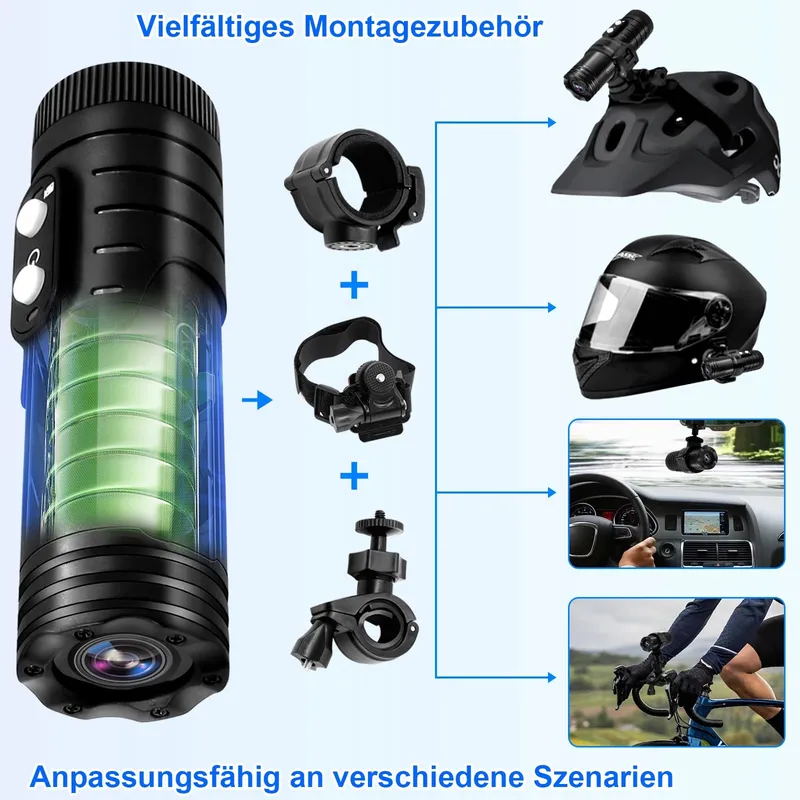 TANGMI Helmcamera WiFi 1080P HD 120° Groothoek 7u Accu — foto 6