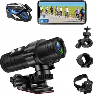 TANGMI Helmcamera WiFi 1080P HD 120° Groothoek 7u Accu — miniatuur 1