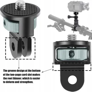 BEGPOEE Statiefadapter 360° 2 Stuks voor GoPro Sjcam Action — miniatuur 3