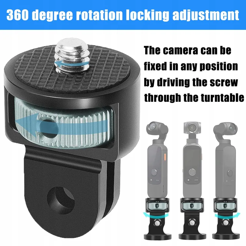 BEGPOEE Statiefadapter 360° 2 Stuks voor GoPro Sjcam Action — foto 5