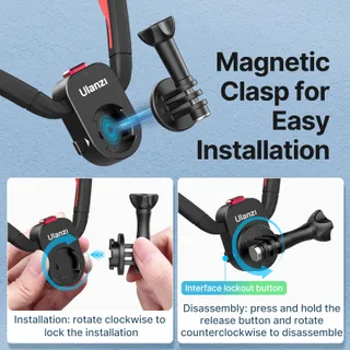 ULANZI Magnetische Nekhouder Actiecamera Insta360 Osmo Action — miniatuur 6