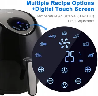 UTEN Airfryer XL 4,5L Digitaal Display 7 Programma's 1500W — miniatuur 2