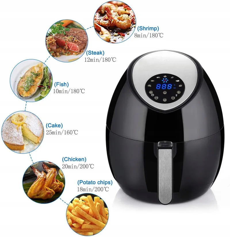 UTEN Airfryer XL 4,5L Digitaal Display 7 Programma's 1500W — foto 3