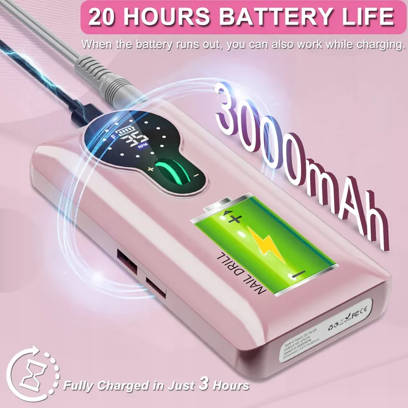 ENGERWALL Manicure Pedicure Set Elektrische Nagelfrees 35000rpm — foto 2