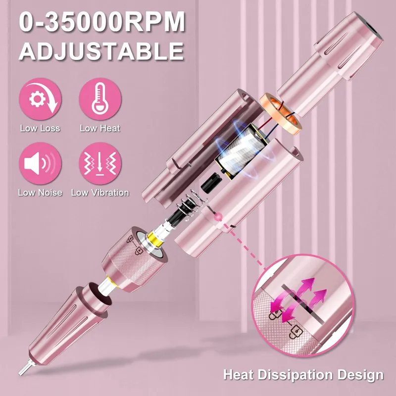 ENGERWALL Manicure Pedicure Set Elektrische Nagelfrees 35000rpm — foto 6