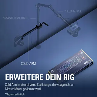 ELGATO Solid Arm Houder Verlichting Camera's Microfoons Streaming Studio — miniatuur 6