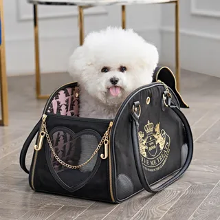 JUICY COUTURE Stijlvolle Zwarte Draagtas Kleine Honden en Katten — miniatuur 1