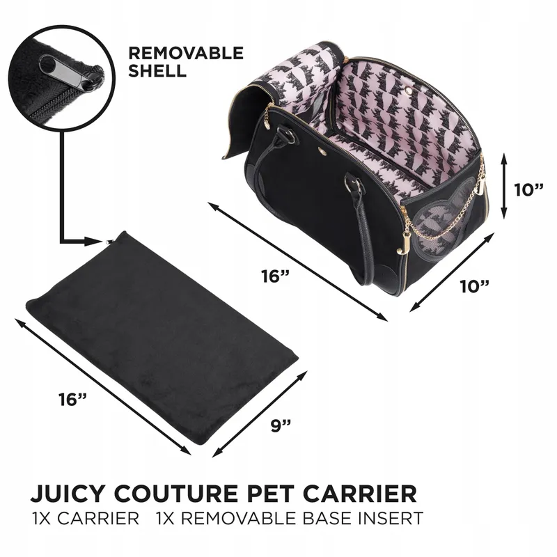 JUICY COUTURE Stijlvolle Zwarte Draagtas Kleine Honden en Katten — foto 3