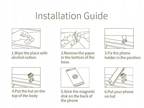 AOKWAY Magnetische Telefoonhouder Auto en Bureau Compatibel iPhone — foto 7
