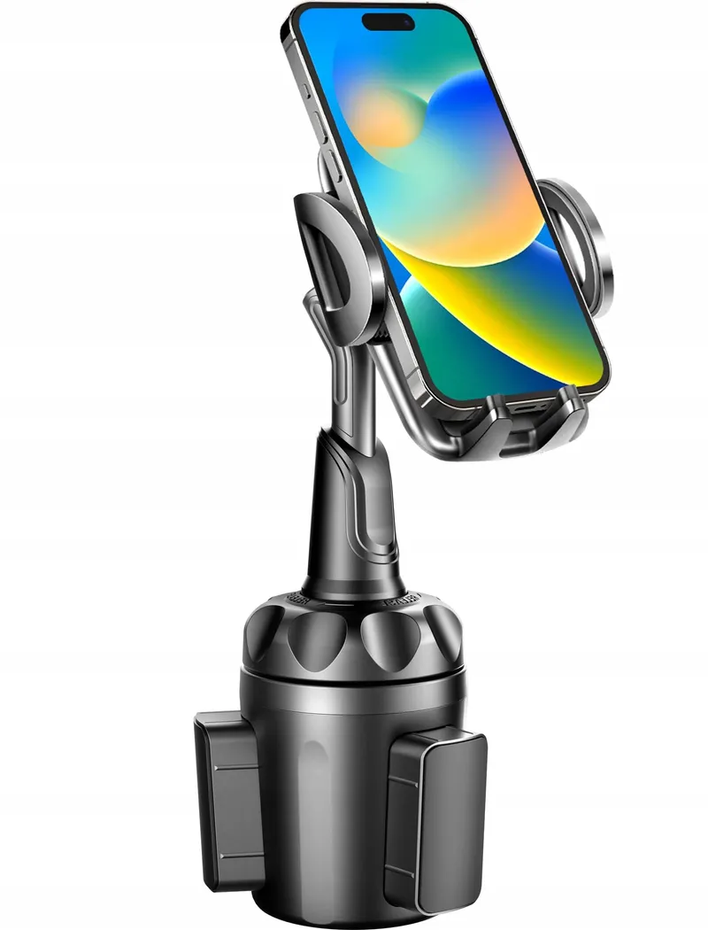 TOPGO Bekerhouder Telefoonhouder Verstelbaar Zwart — foto 1