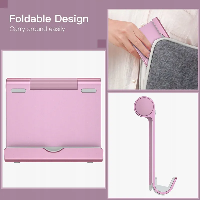 JETech Tabletstandaard Verstelbaar Opvouwbaar iPad Galaxy Tab Roze — foto 6