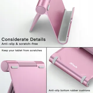 JETech Tabletstandaard Verstelbaar Opvouwbaar iPad Galaxy Tab Roze — miniatuur 4