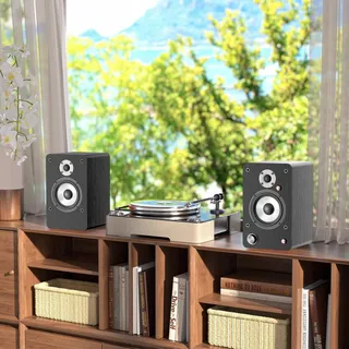 HANLIM Actieve Bluetooth HiFi Luidsprekers 100W USB AUX Optisch RCA Zwart — miniatuur 6