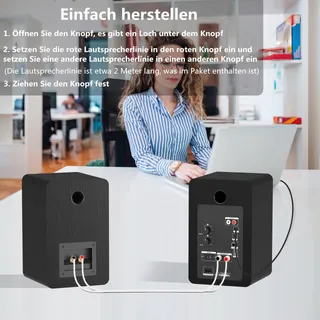 HANLIM Actieve Bluetooth HiFi Luidsprekers 100W USB AUX Optisch RCA Zwart — miniatuur 7