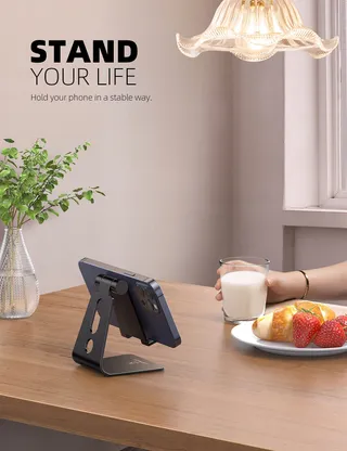 LAMICALL Verstelbare Telefoonstandaard voor iPhone Samsung Smartphone — miniatuur 2