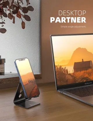 LAMICALL Verstelbare Telefoonstandaard voor iPhone Samsung Smartphone — miniatuur 3