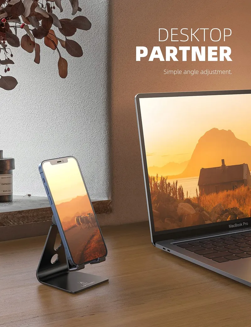 LAMICALL Verstelbare Telefoonstandaard voor iPhone Samsung Smartphone — foto 3