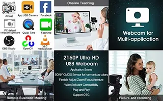 ELP 4K Ultra HD USB Camera Zoom 5-50mm Videoconferentie — miniatuur 9