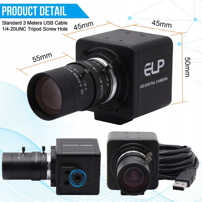 ELP 4K Ultra HD USB Camera Zoom 5-50mm Videoconferentie — foto 6