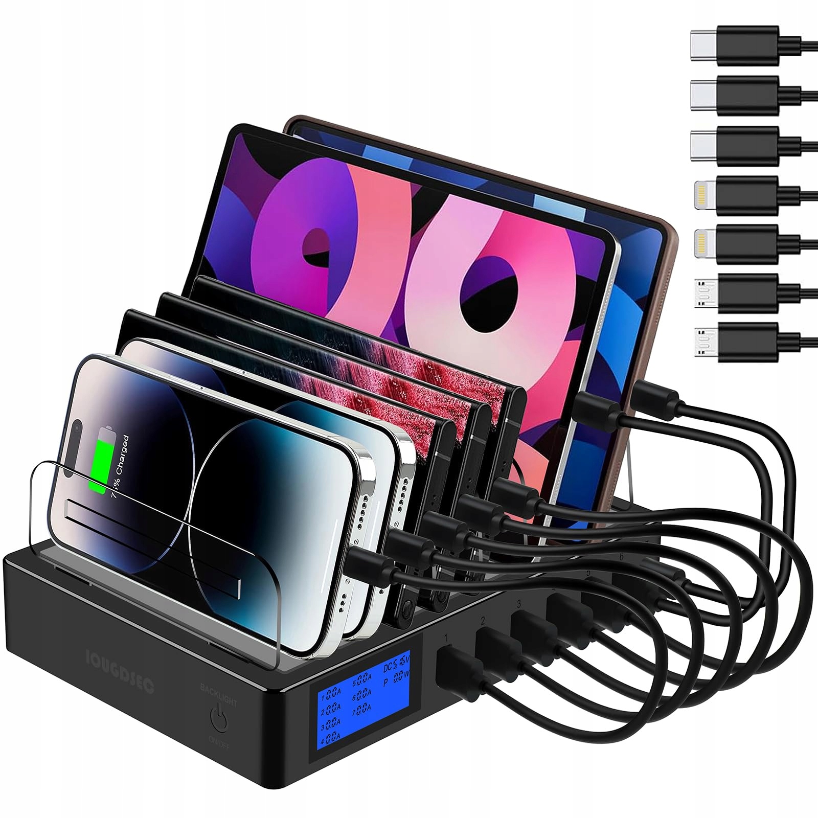 Snellaadstation PD20W QC3.0 Meerdere USB-Poorten 7-in-1