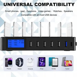 Snellaadstation PD20W QC3.0 Meerdere USB-Poorten 7-in-1 — miniatuur 5