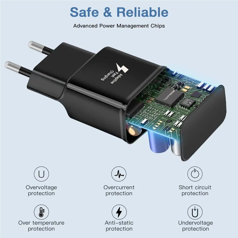 Snellader Set 2x USB Oplader met 2M Kabel Type C — foto 7