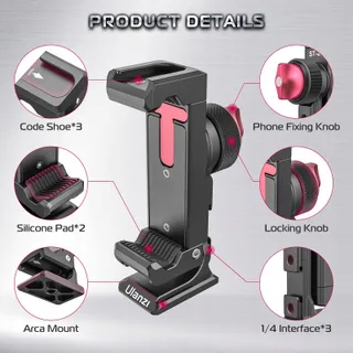ULANZI ST-27 Metalen Statiefadapter Telefoonhouder — miniatuur 5