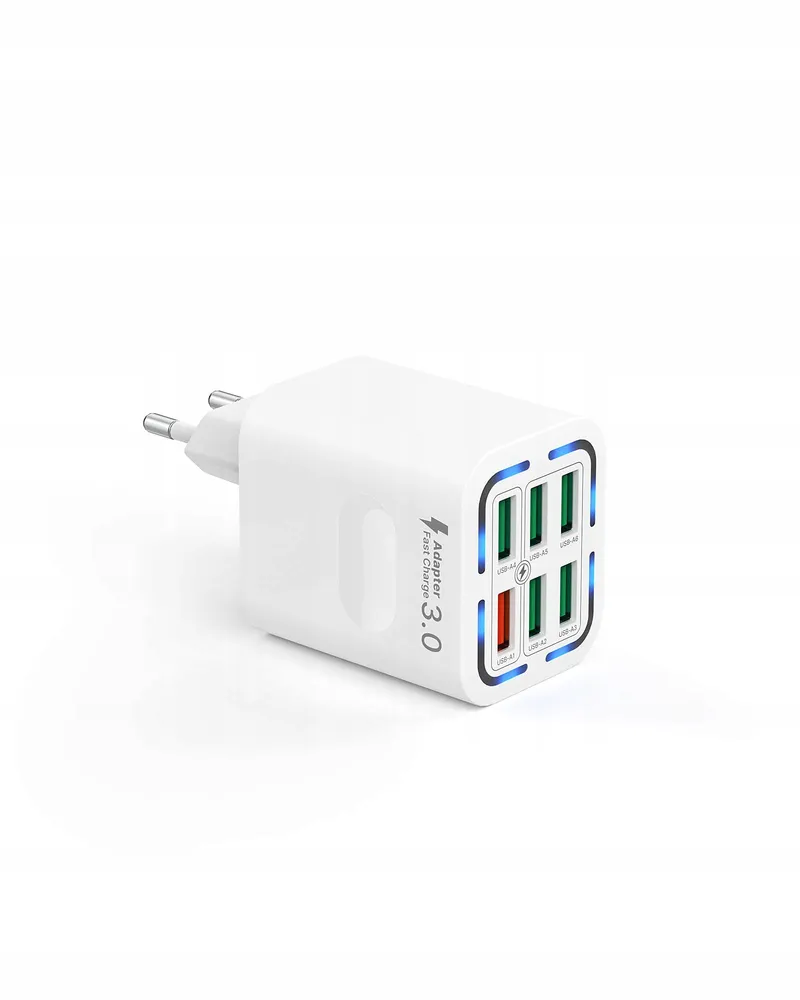 TUPNEUF USB Oplader 6 Poorten QC 3.0 Snelladen iPhone Android — foto 1