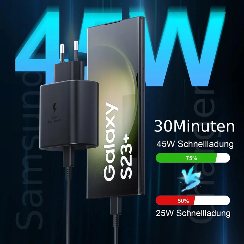 BENSN Oplader 45W voor Android Galaxy Snelladen — foto 2