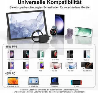 BENSN Oplader 45W voor Android Galaxy Snelladen — miniatuur 3