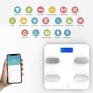 WOTTOCARE Digitale Lichaamsvetweegschaal 150kg Wit — miniatuur 2