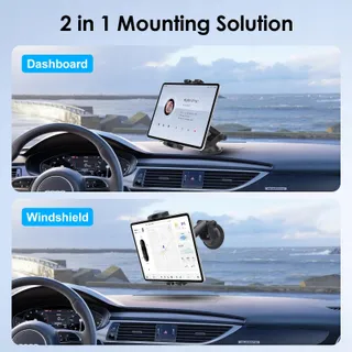 EEEKIT Tablethouder Auto 360 voor Ruit en Dashboard — miniatuur 2
