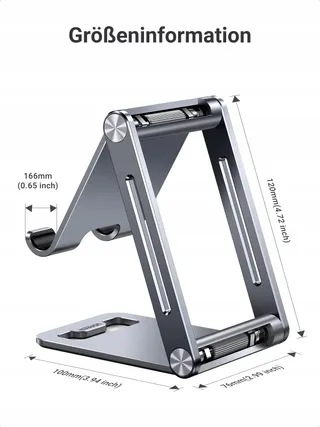 UGREEN Telefoonstandaard Aluminium Verstelbaar iPhone Galaxy Huawei — miniatuur 5