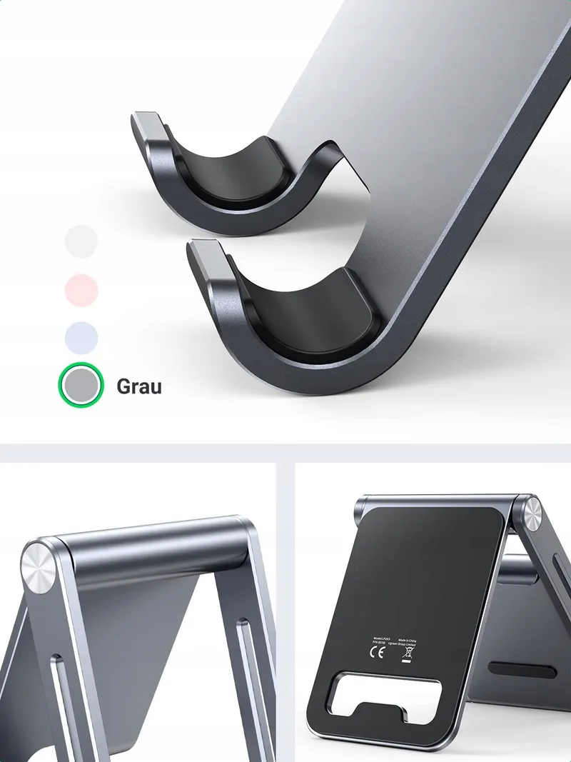 UGREEN Telefoonstandaard Aluminium Verstelbaar iPhone Galaxy Huawei — foto 4
