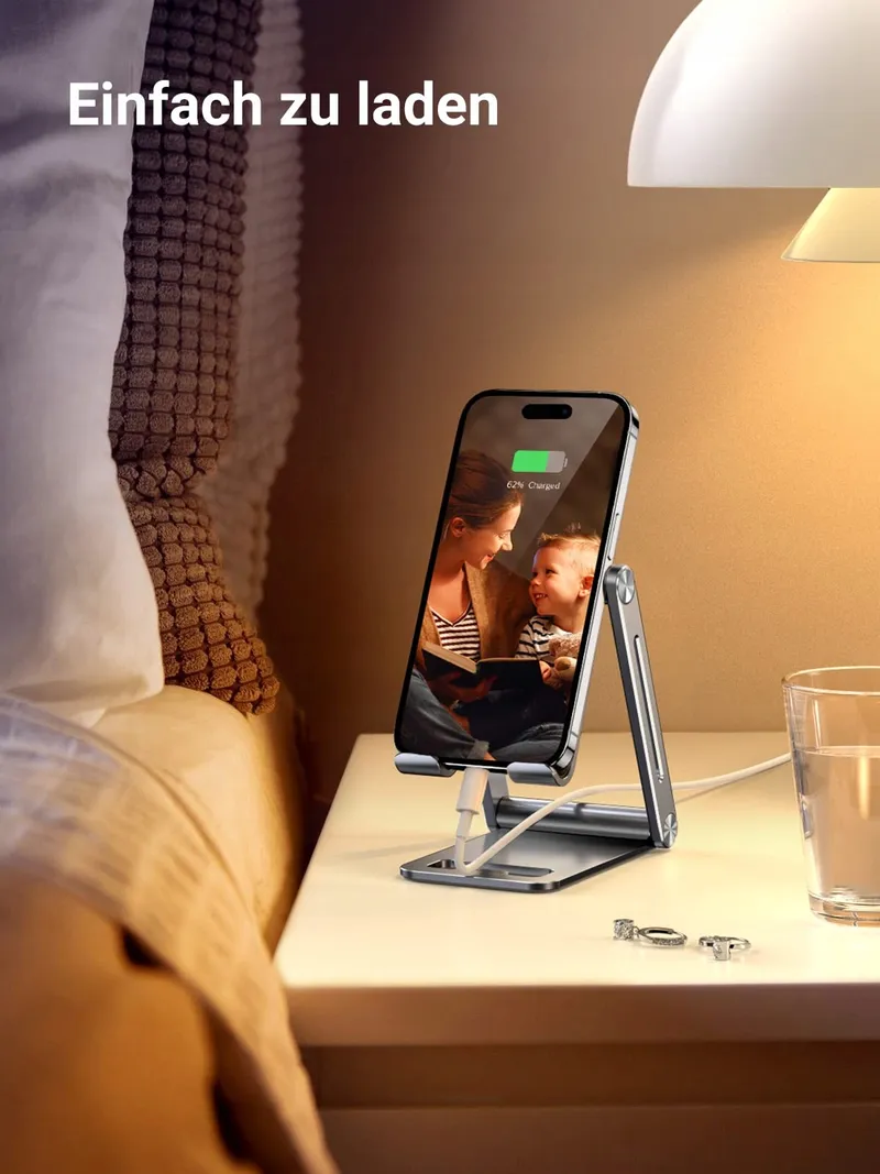 UGREEN Telefoonstandaard Aluminium Verstelbaar iPhone Galaxy Huawei — foto 7