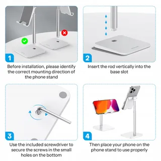 OMOTON Verstelbare Telefoonstandaard Compatibel Met iPhone En Smartphones — miniatuur 3