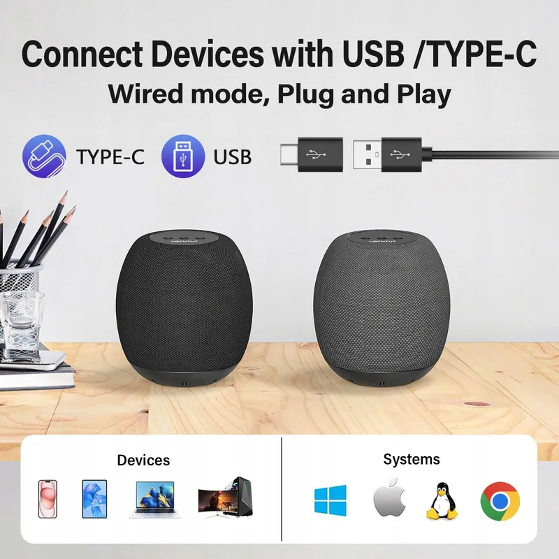 YYV USB Computerluidsprekers Stereo Bas Plug And Play — foto 2