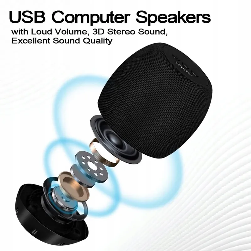 YYV USB Computerluidsprekers Stereo Bas Plug And Play — foto 3