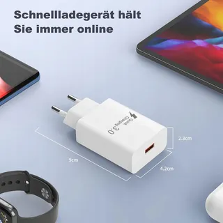 NEWDING Oplader 18W Quick Charge 3.0 USB Adapter Android — miniatuur 6