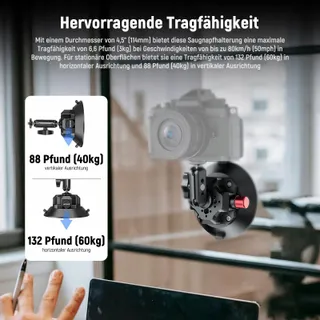 NEEWER Camerahouder 4,5 Inch Zuignap Magische Arm — miniatuur 3