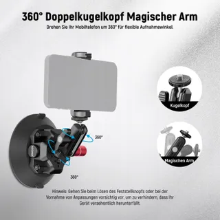 NEEWER Camerahouder 4,5 Inch Zuignap Magische Arm — miniatuur 5