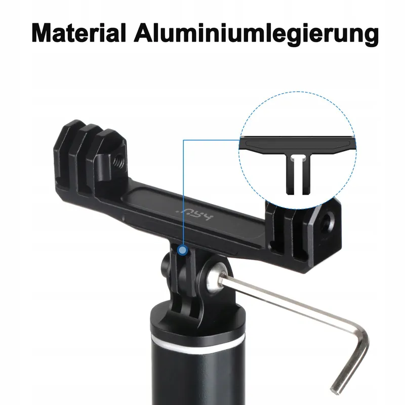 HSU Aluminium Dubbele Mount GoPro Hero 12 11 10 9 8 7 6 5 4 3 — foto 5