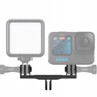 HSU Aluminium Dubbele Mount GoPro Hero 12 11 10 9 8 7 6 5 4 3 — miniatuur 3
