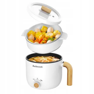 AUDECOOK Elektrische Pan en Stomer 1,5L Draagbare Mini Multicooker — miniatuur 1